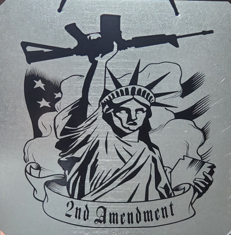 Sign - Second Amendment (Black and Silver)
