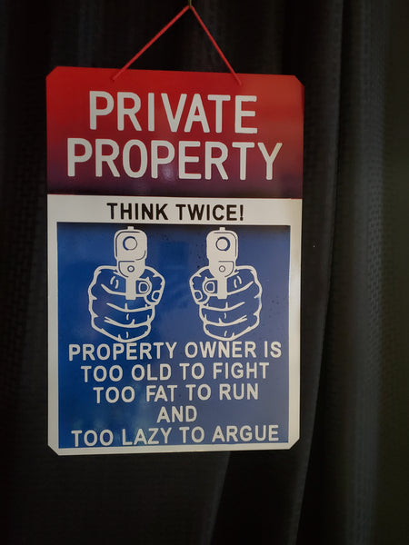 Metal sign - Private property