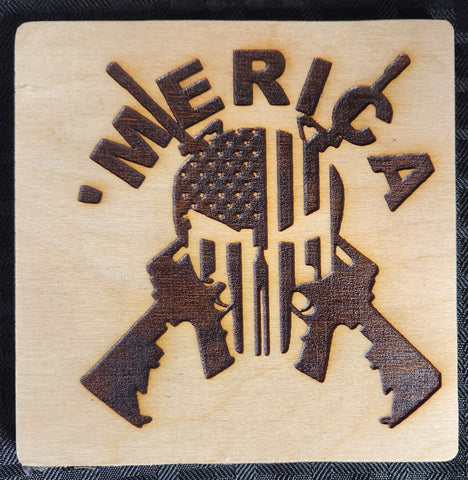 Laser Engraved Merica