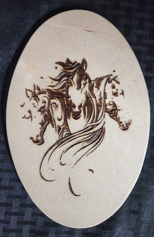 Laser Engraved Horses