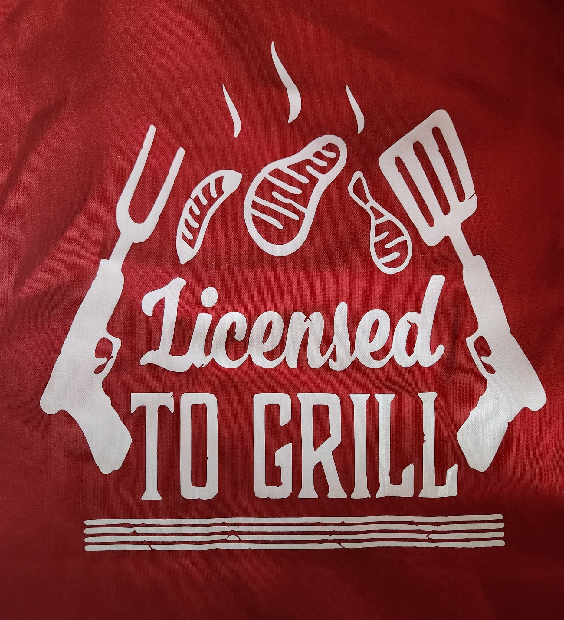 Apron Red - Licensed To Grill