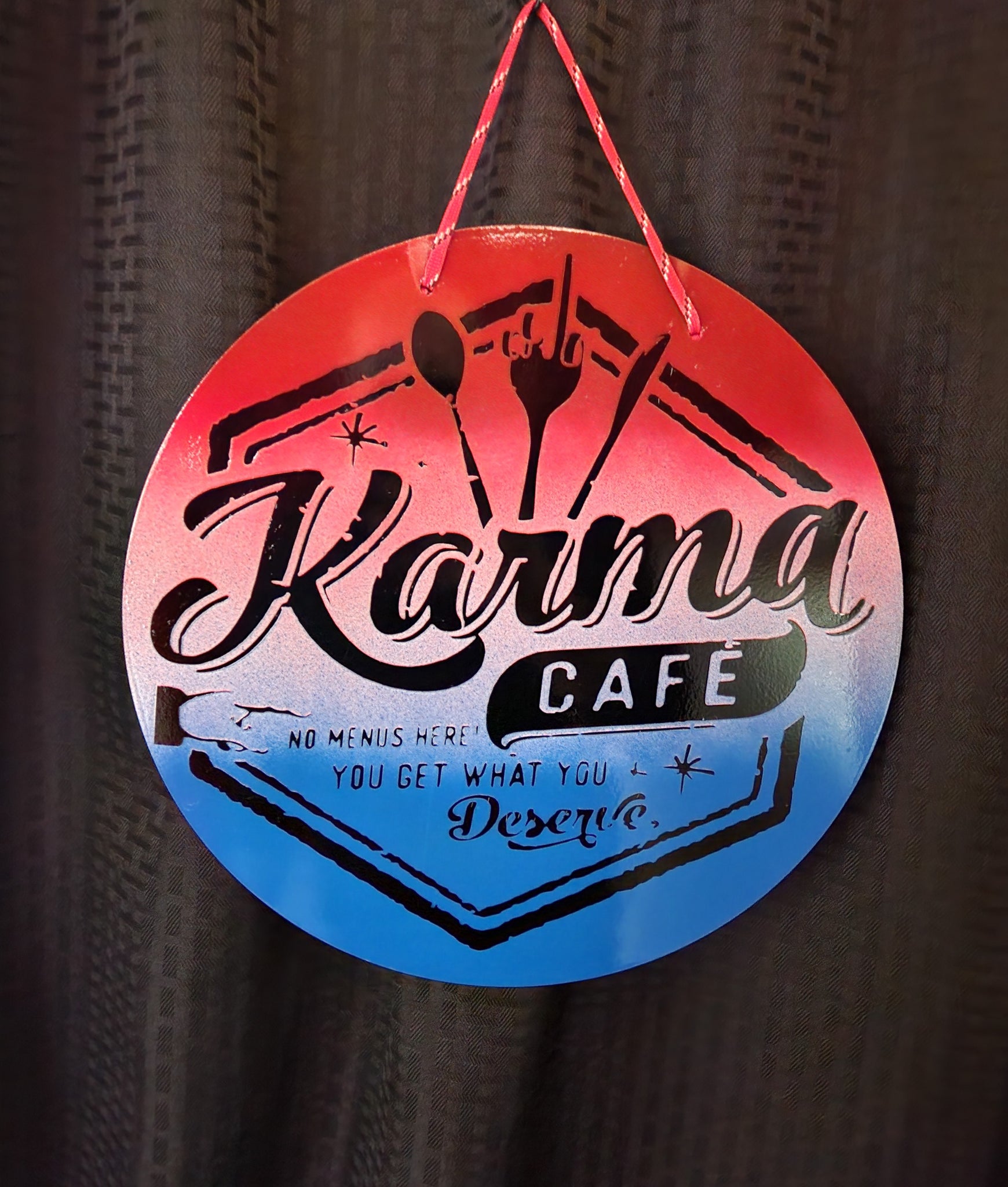 Metal sign - Karma Cafe