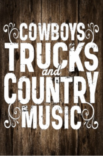 Tumbler 20 oz Cowboy trucks & country music