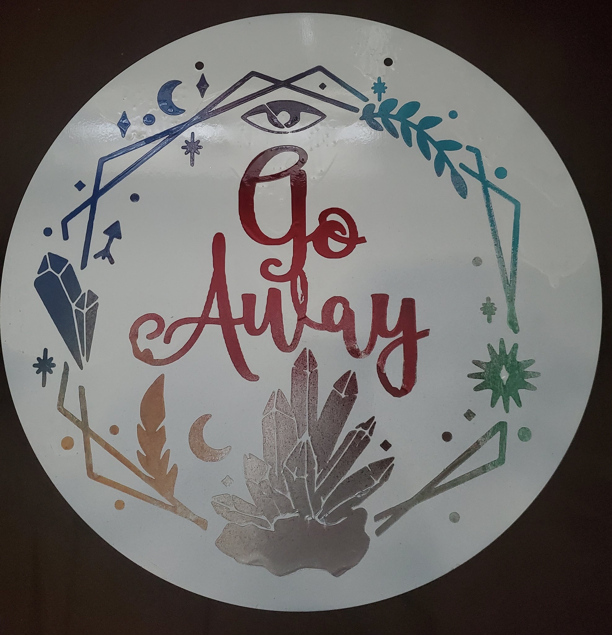 Circle Sign - Go Away (White)