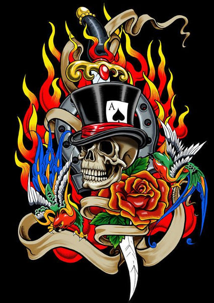 Tumbler 20 oz Tophat Skull